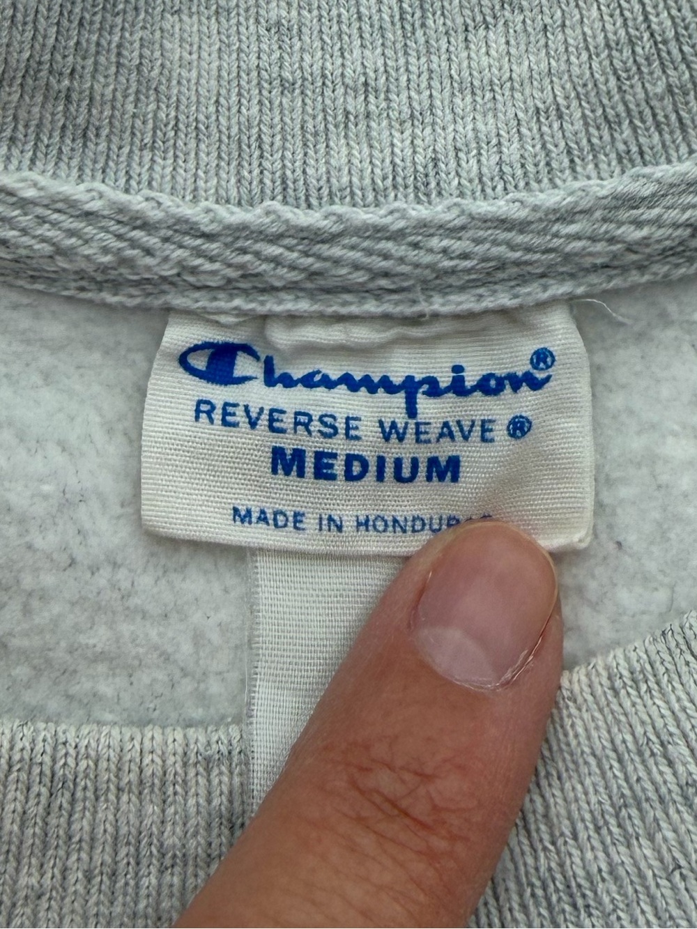 Vintage Champion Reverse Weave Loyola University Sweatshirt in Grey, Size Medium - Picture 6 of 6